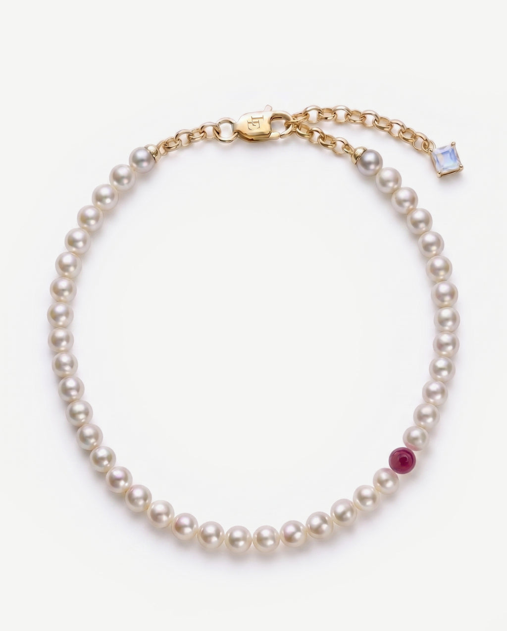 Caesura Pearl Rubellite Necklace