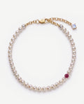 Caesura Pearl Rubellite Necklace