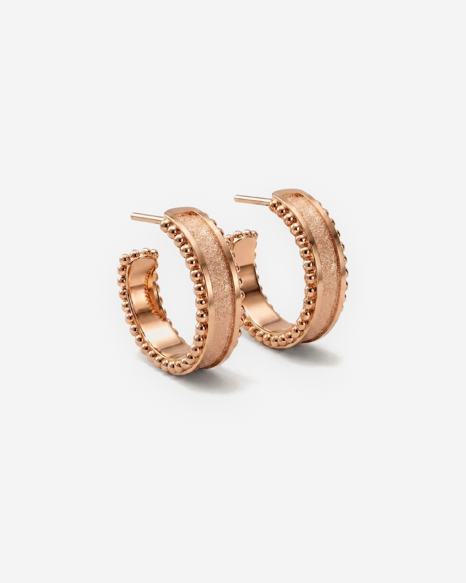 Open Channel Huggies in 9ct rose gold
