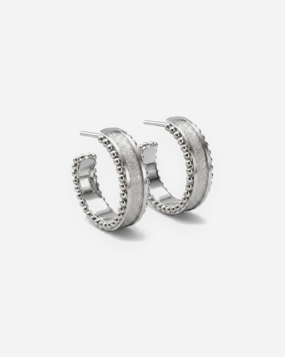 Open Channel Huggies in 9ct white gold