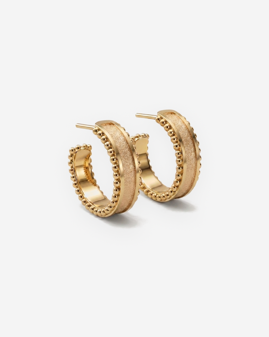 Open Channel Huggies in 9ct yellow gold