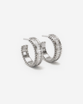 Baguette Huggies in 9ct white gold