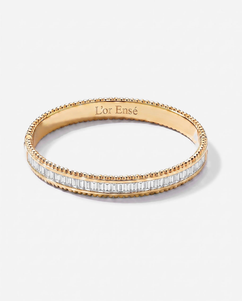 Baguette Bangle in 9ct yellow gold