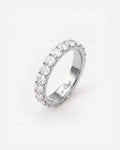 Oval Diamond Eternity Ring in 9ct white gold