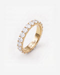 Oval Diamond Eternity Ring in 9ct yellow gold