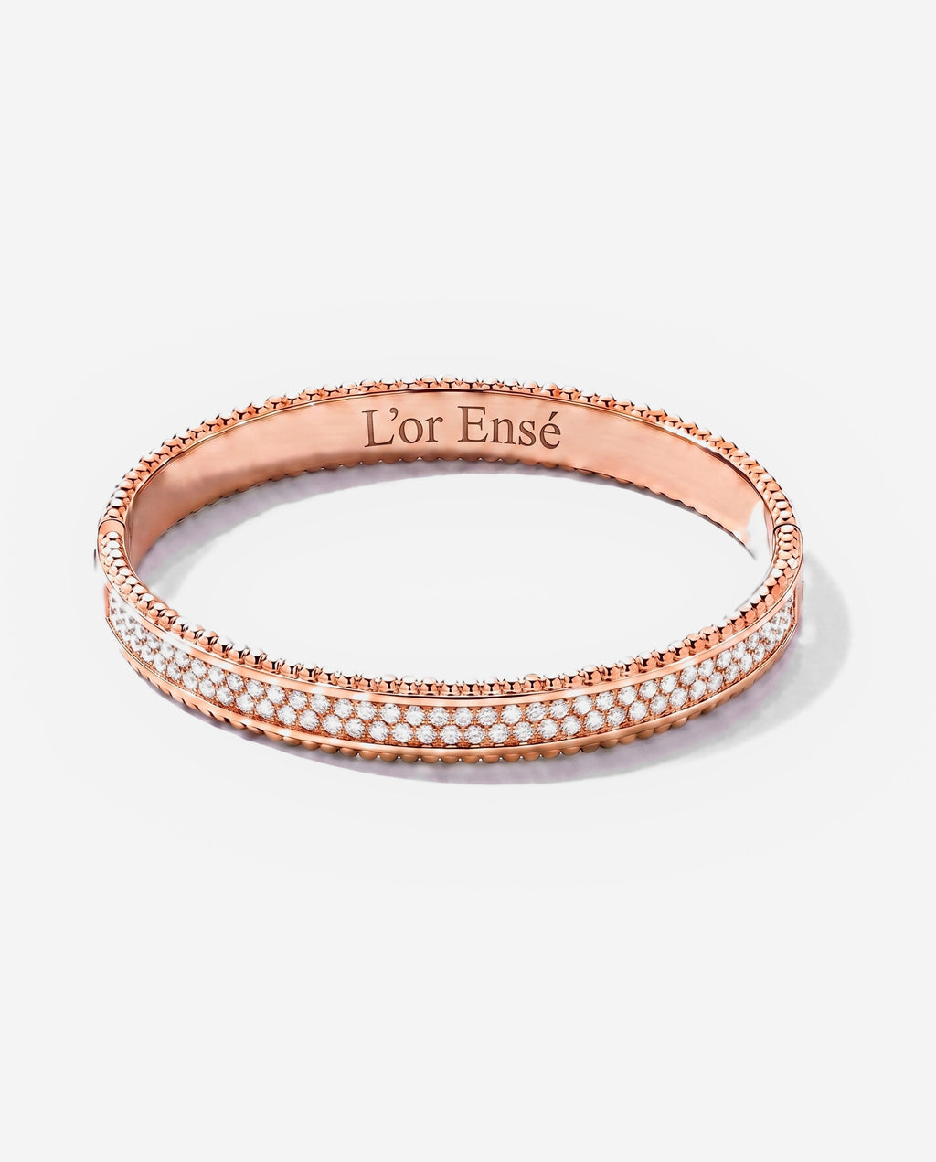 Pavé Bangle in 9ct rose gold