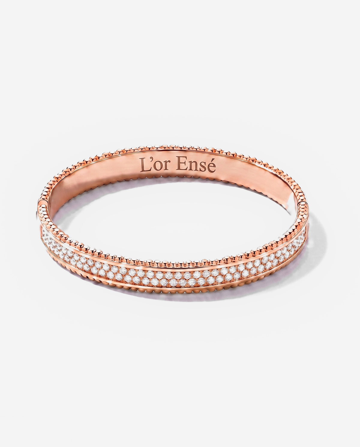 Pavé Bangle in 9ct rose gold