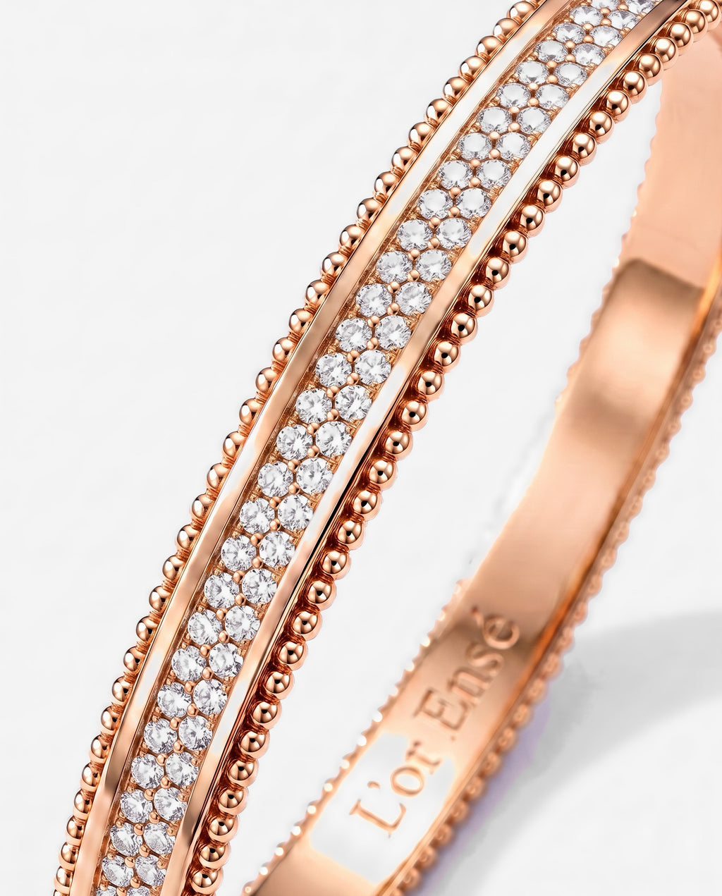 Pavé Bangle in 9ct rose gold