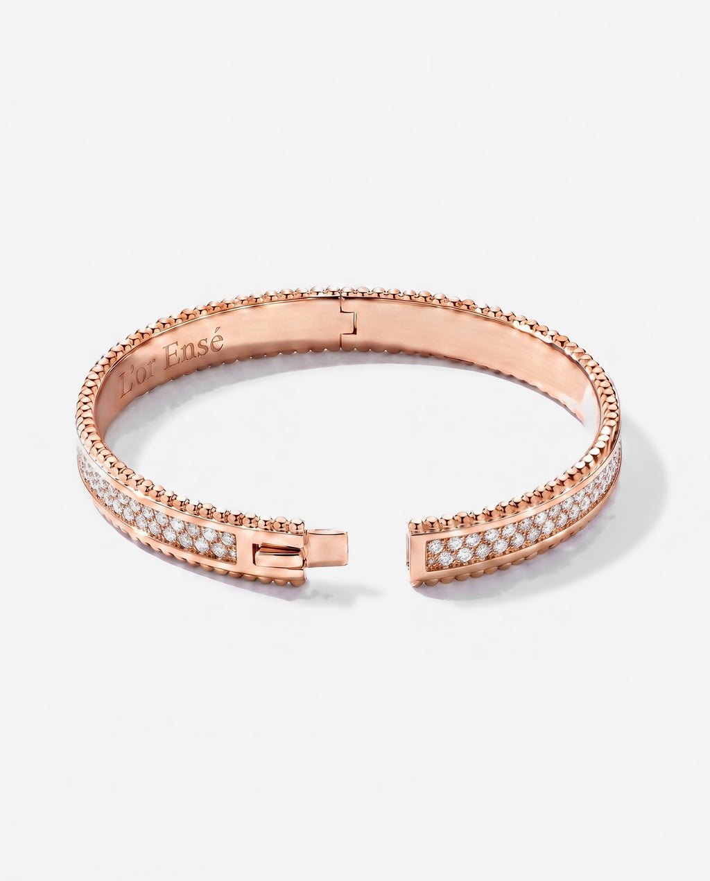 Pavé Bangle in 9ct rose gold