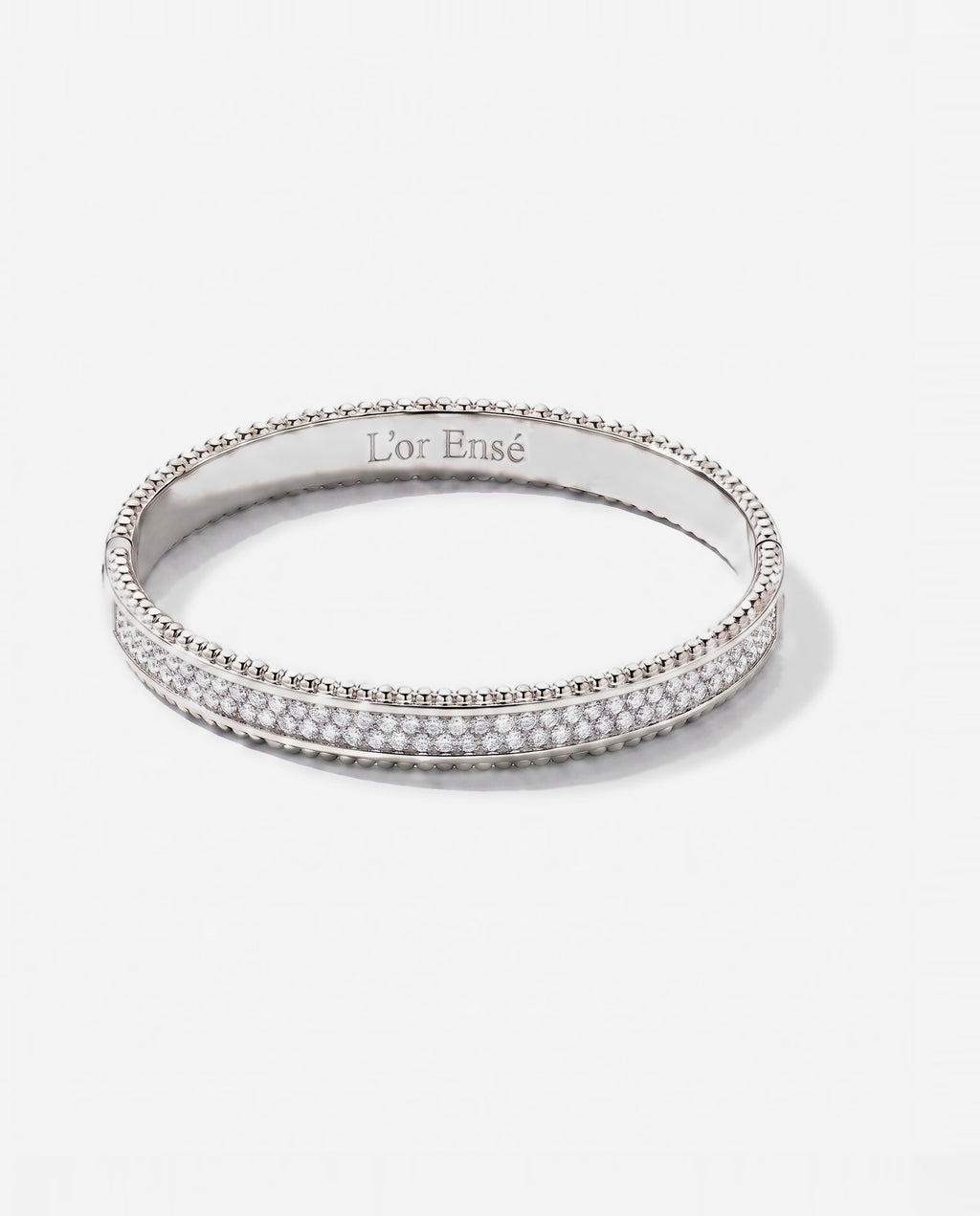 Pavé Bangle in 9ct white gold