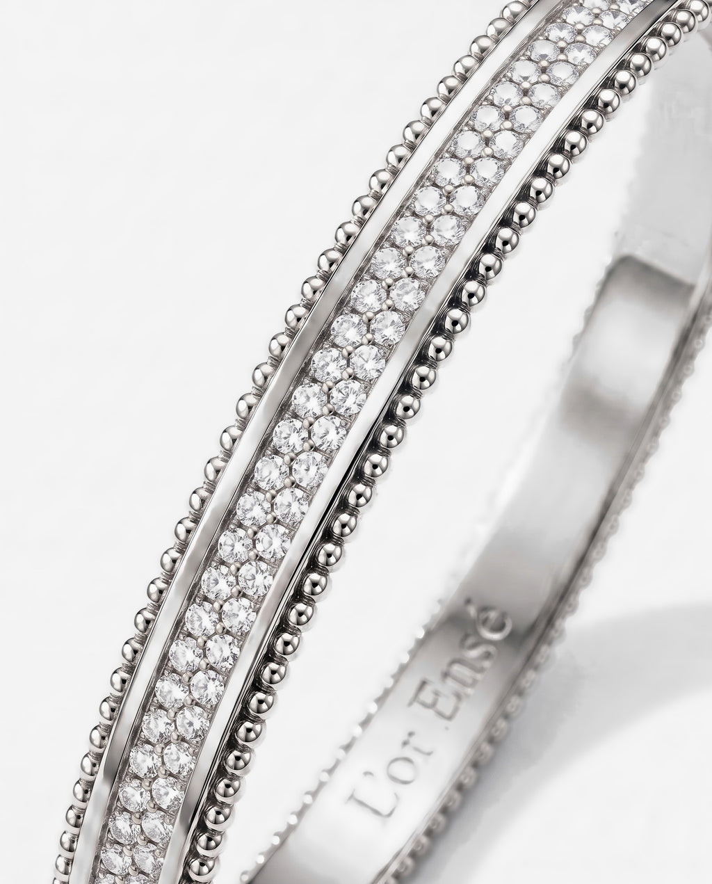 Pavé Bangle in 9ct white gold