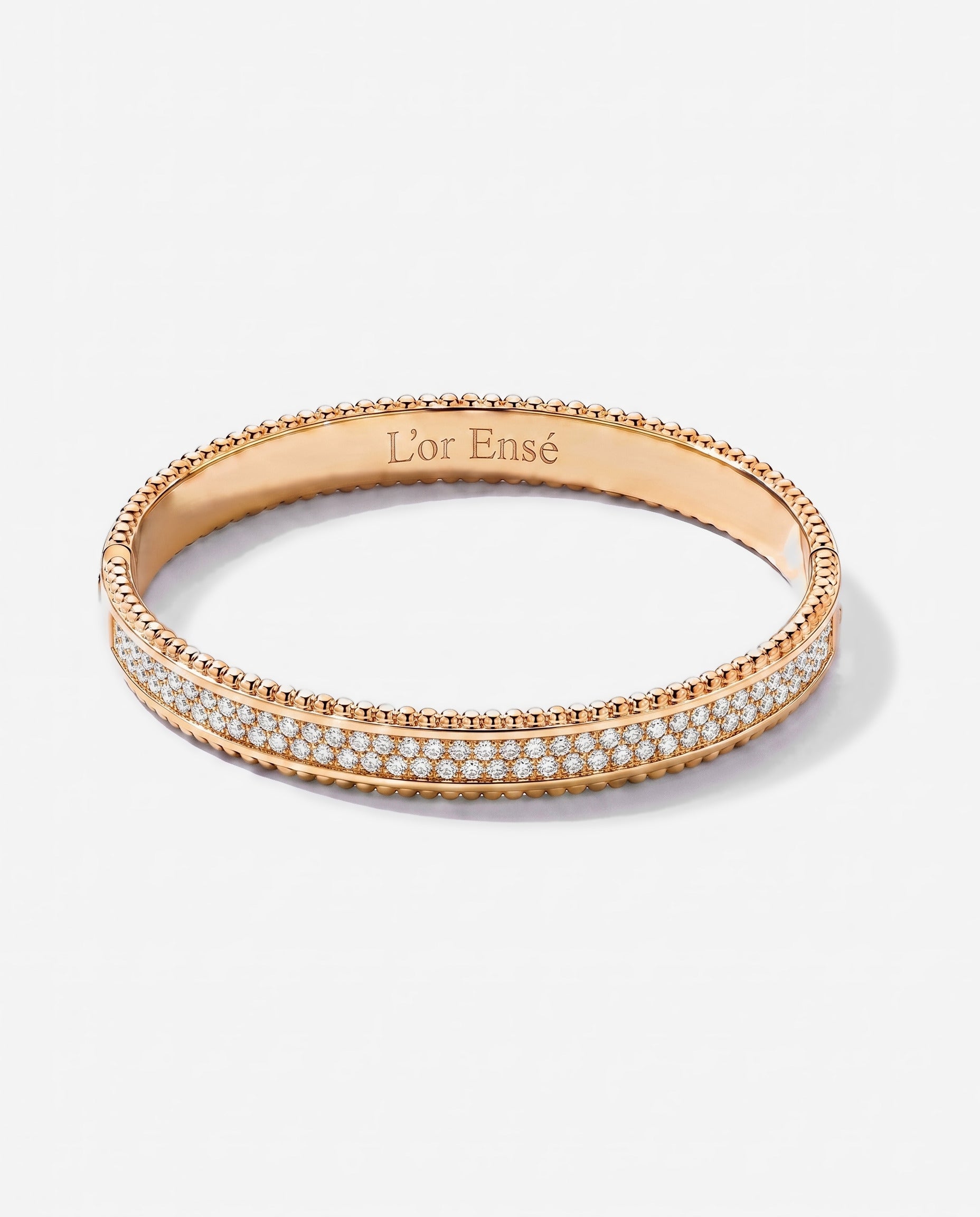Pavé Bangle in 9ct yellow gold