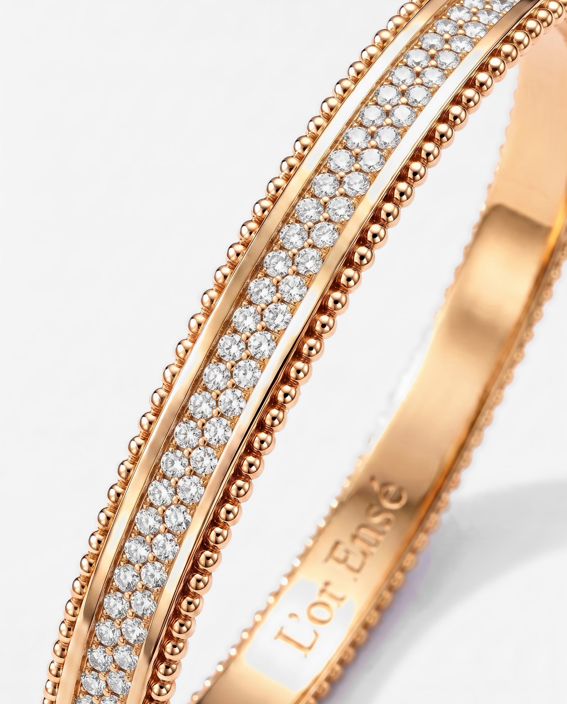 Pavé Bangle in 9ct yellow gold