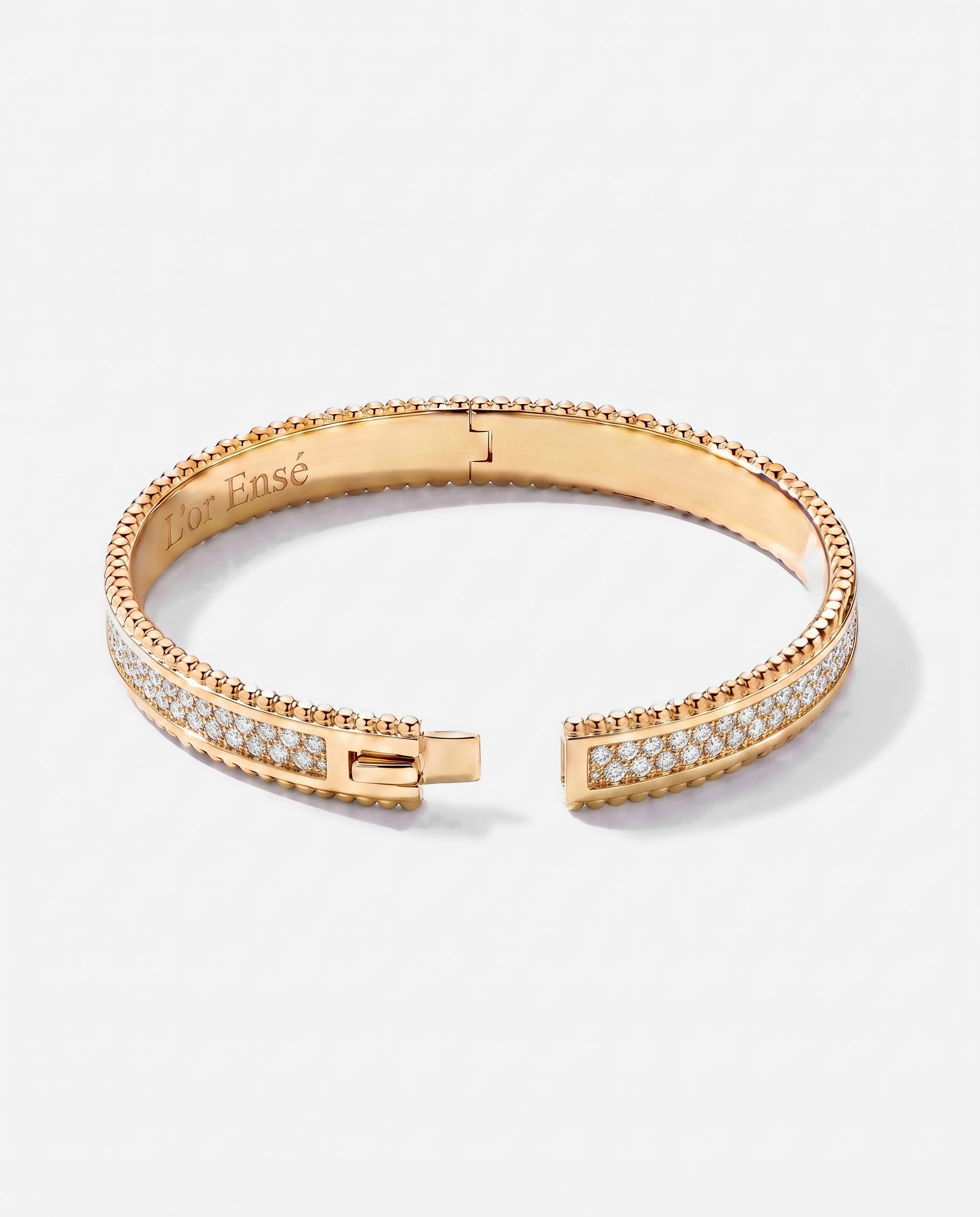 Pavé Bangle in 9ct yellow gold