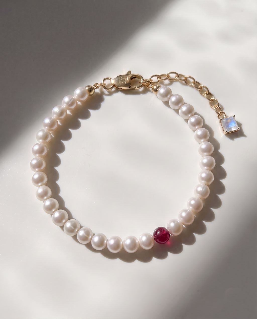 Caesura Pearl Rubellite Bracelet