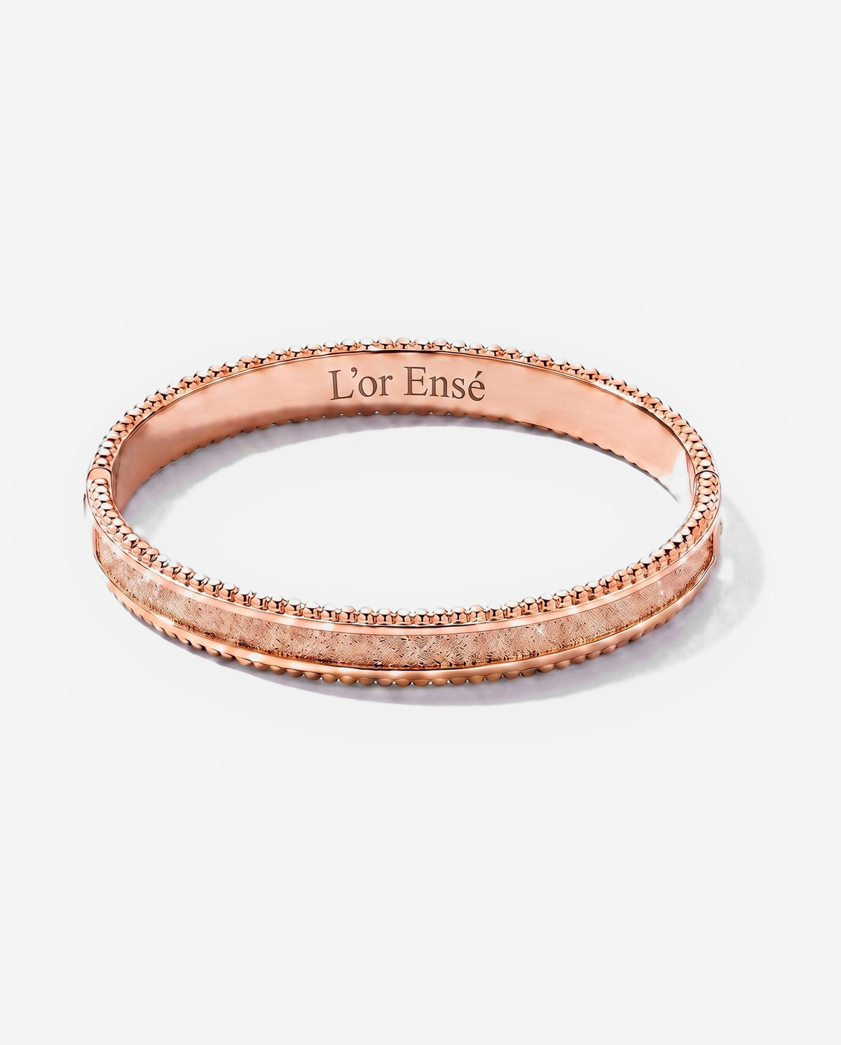 Open Channel Bangle in 9ct rose gold