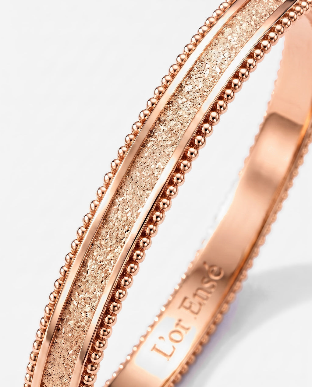 Open Channel Bangle in 9ct rose gold