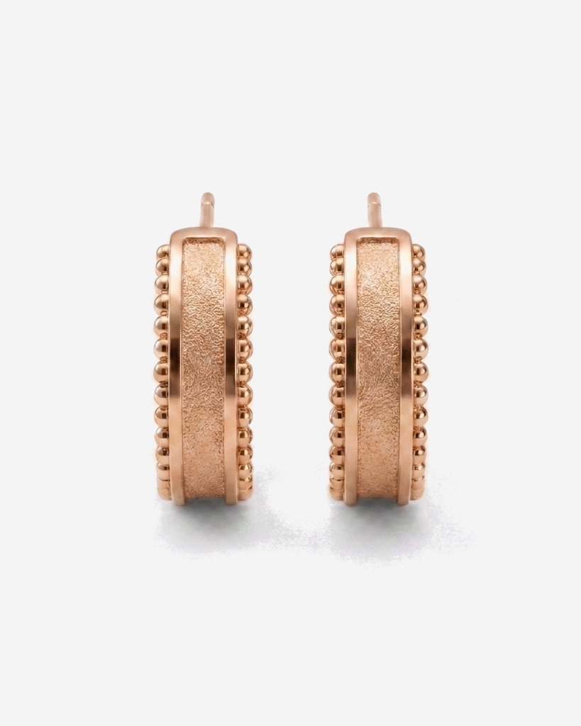 Open Channel Huggies in 9ct rose gold
