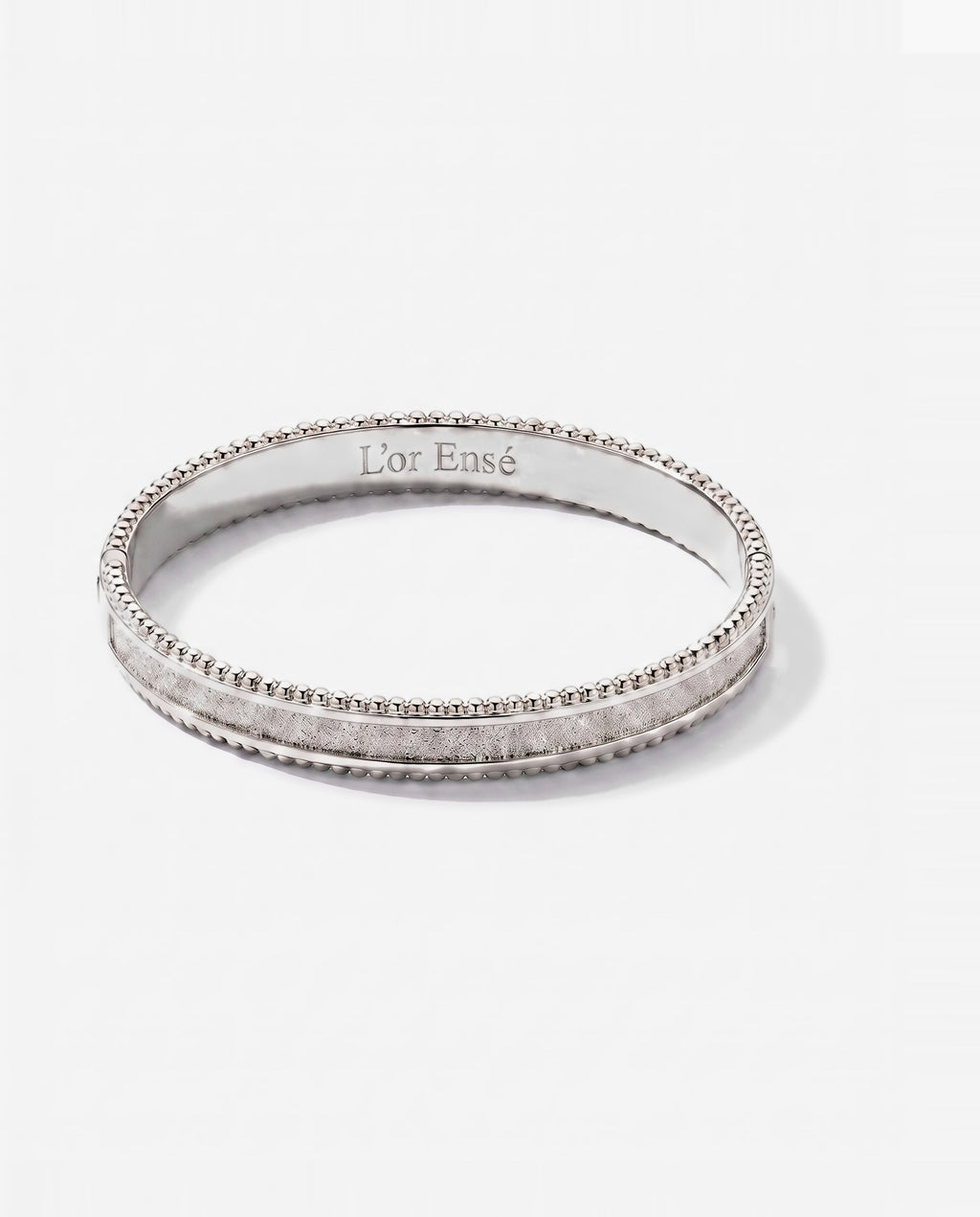 Open Channel Bangle in 9ct white gold