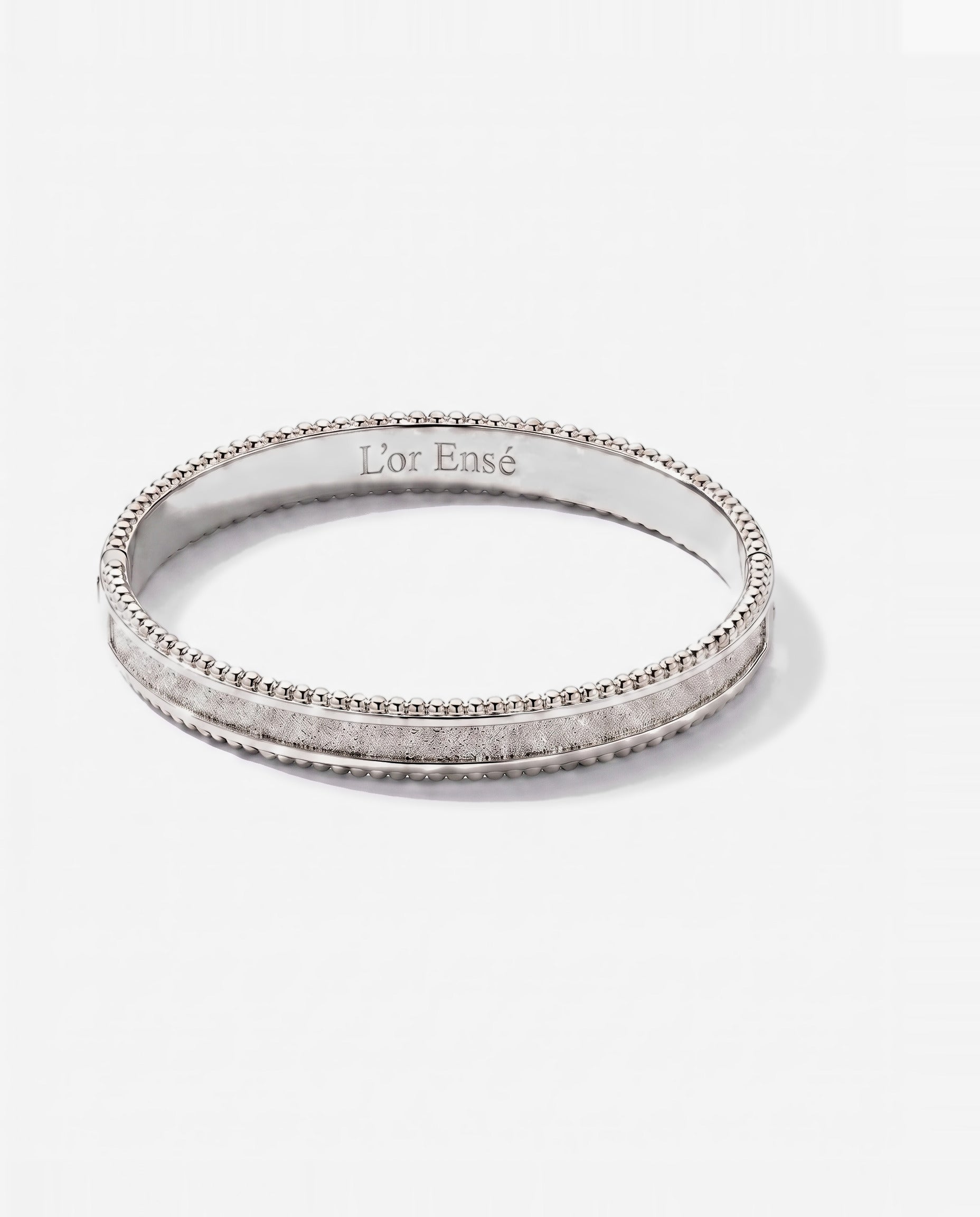Open Channel Bangle in 9ct white gold