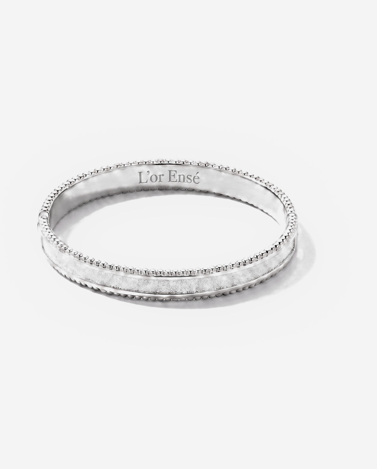 Open Channel Bangle in 9ct white gold