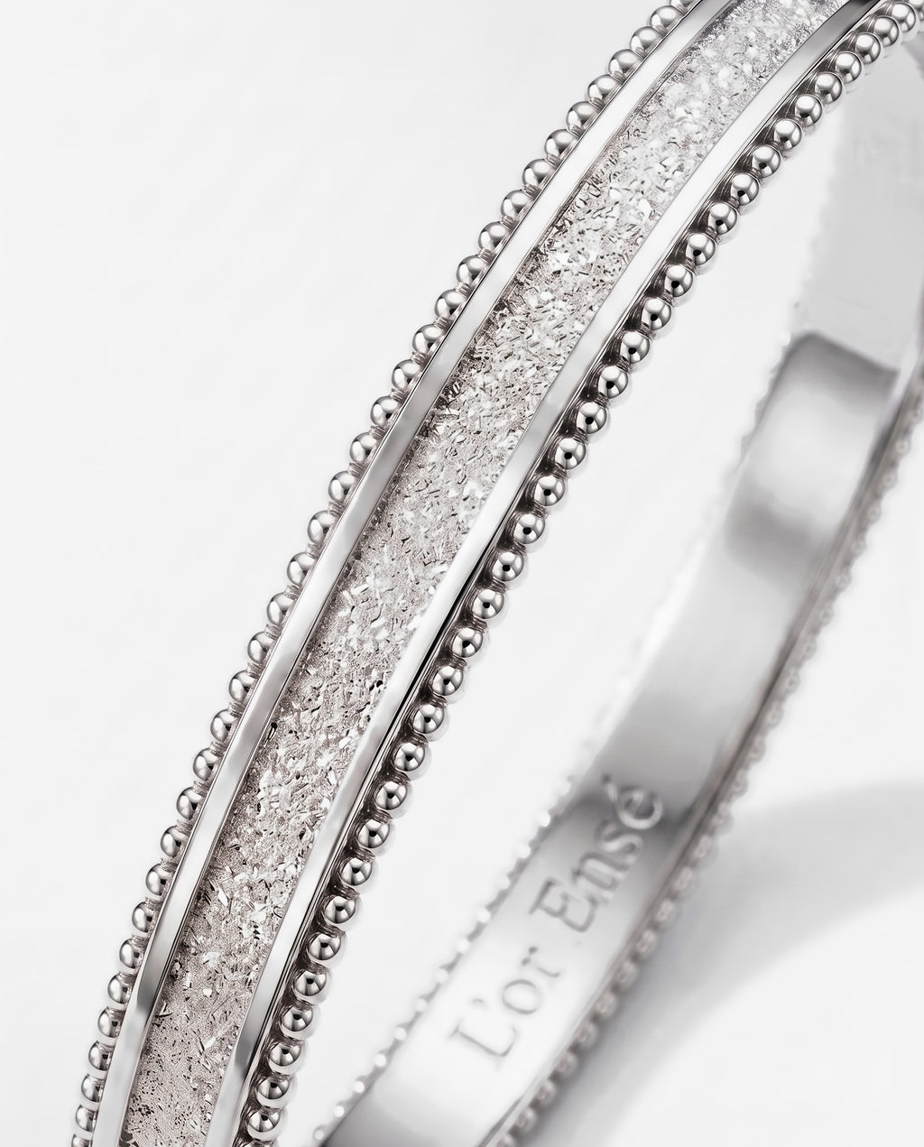 Open Channel Bangle in 9ct white gold
