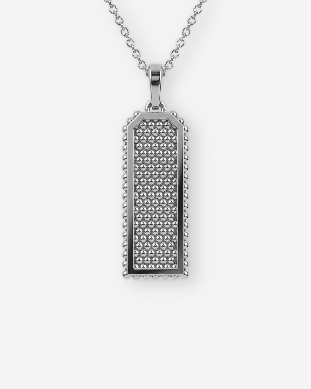 Cartouche Pendant in 9ct white gold