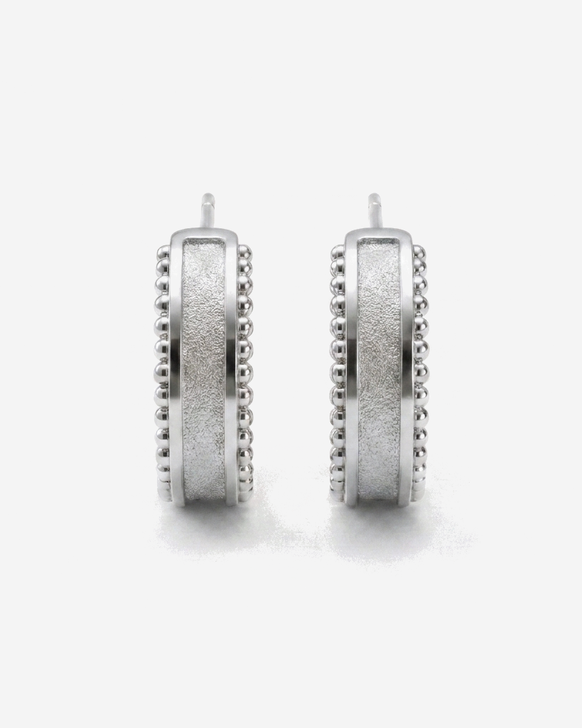 Open Channel Huggies in 9ct white gold