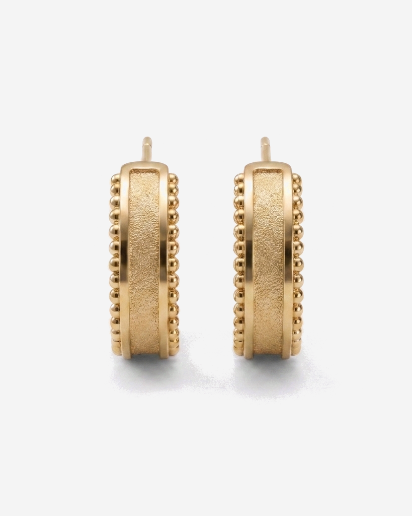 Open Channel Huggies in 9ct yellow gold