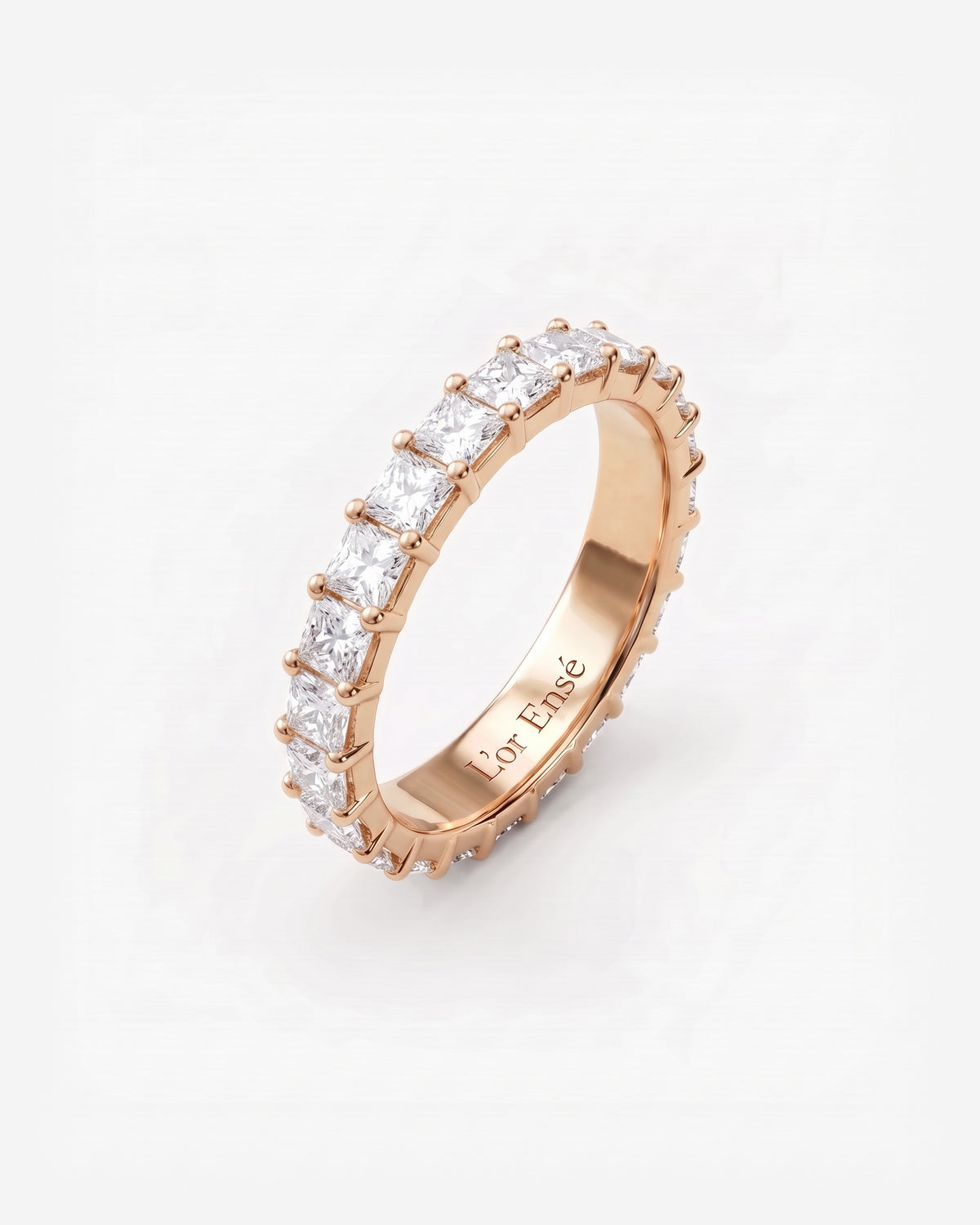 Princess Diamond Eternity Ring in 9ct rose gold