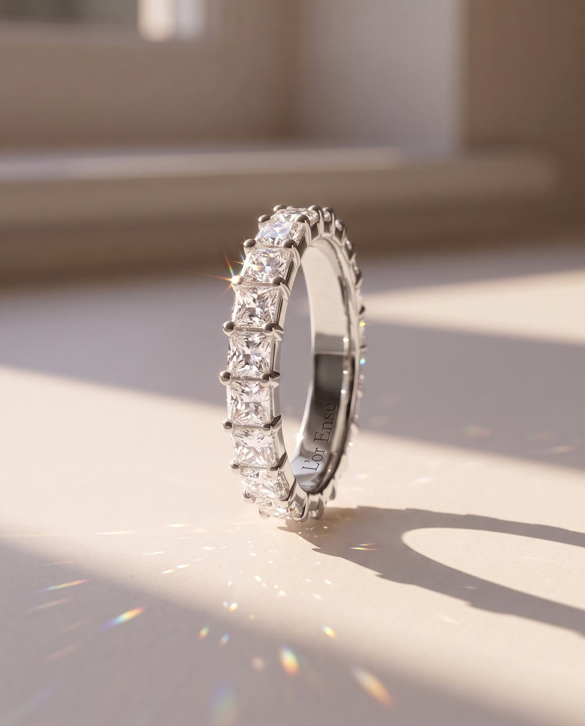 Princess Diamond Eternity Ring in 9ct white gold