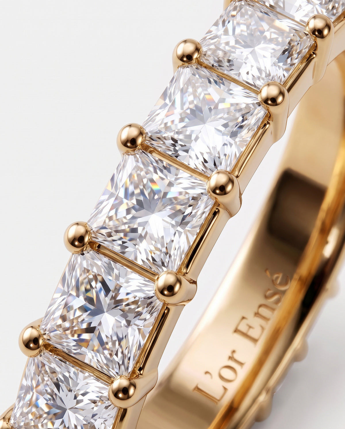 Princess Diamond Eternity Ring in 9ct yellow gold