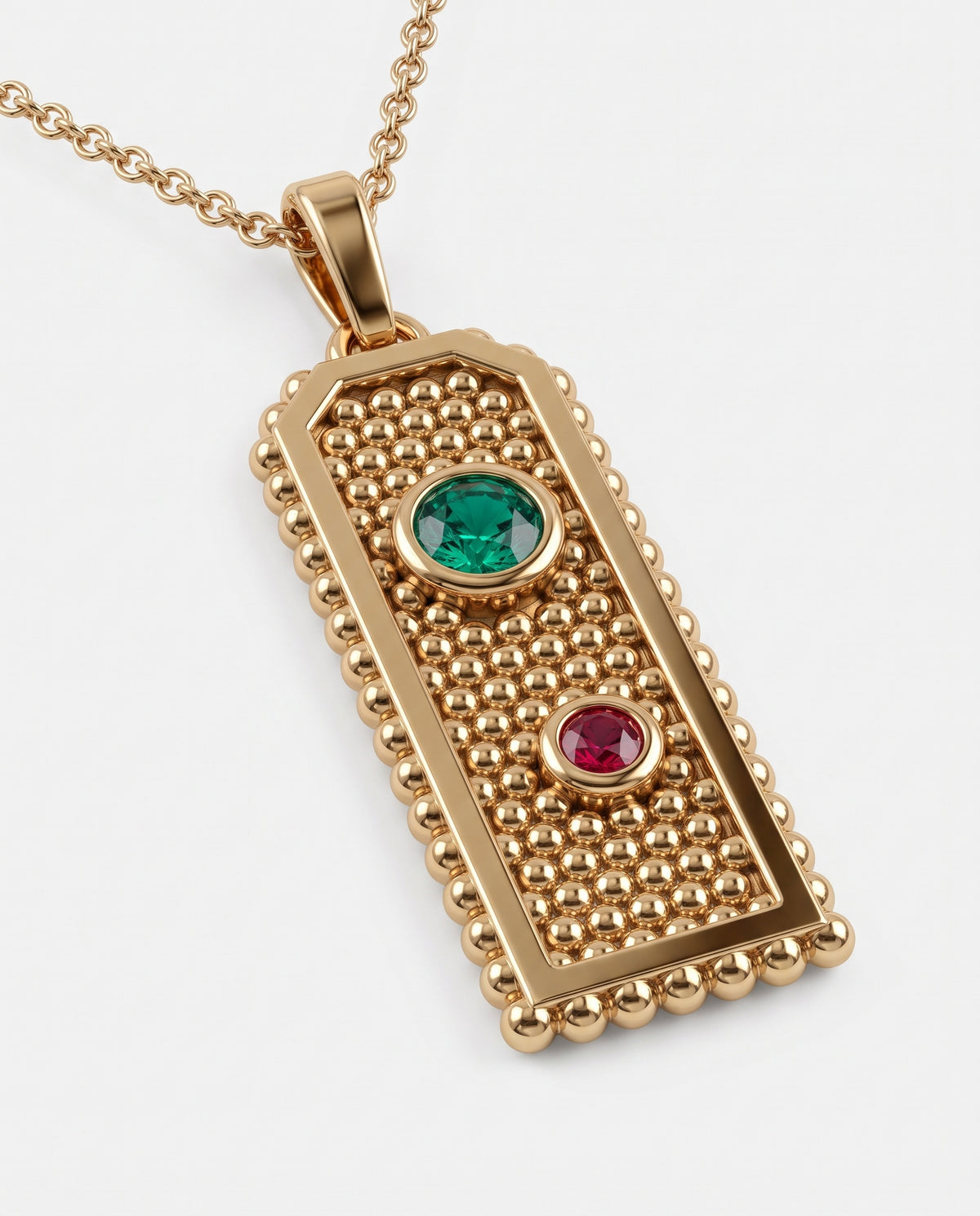 Cartouche II Pendant in 9ct yellow gold