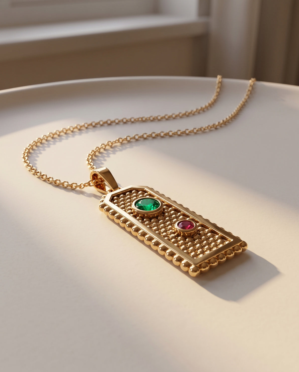 Cartouche II Pendant in 9ct yellow gold