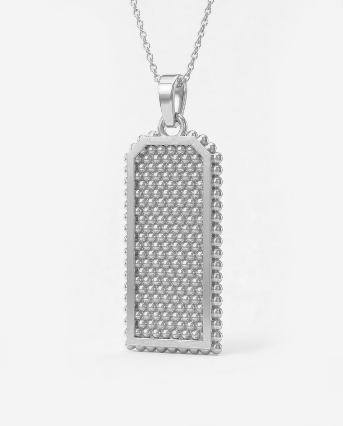 Cartouche Pendant in 9ct white gold