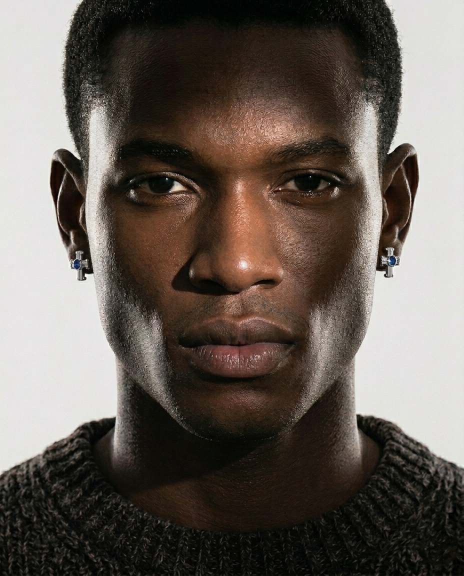 Rivet Ear Cross Studs