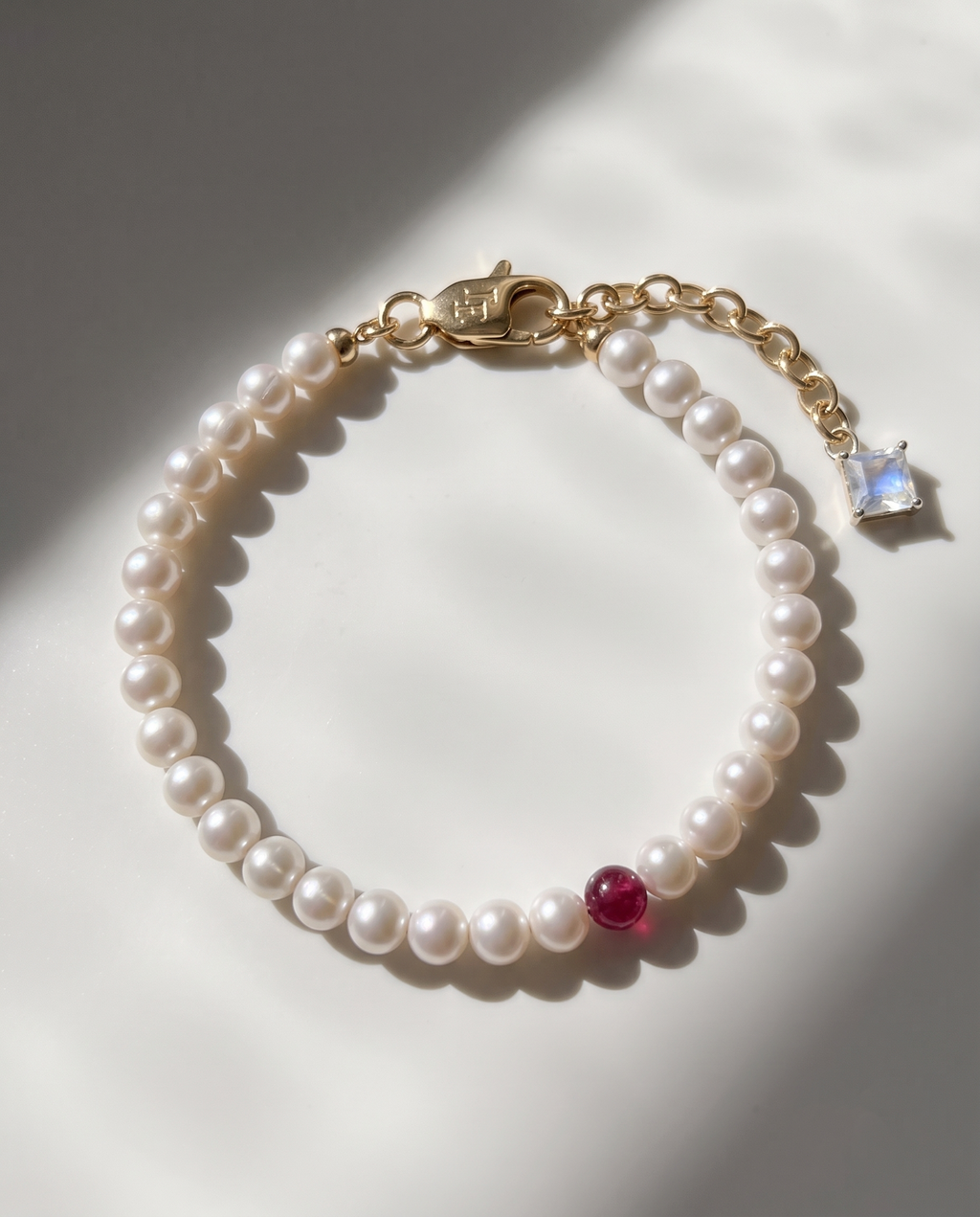 Caesura Pearl Rubellite Bracelet
