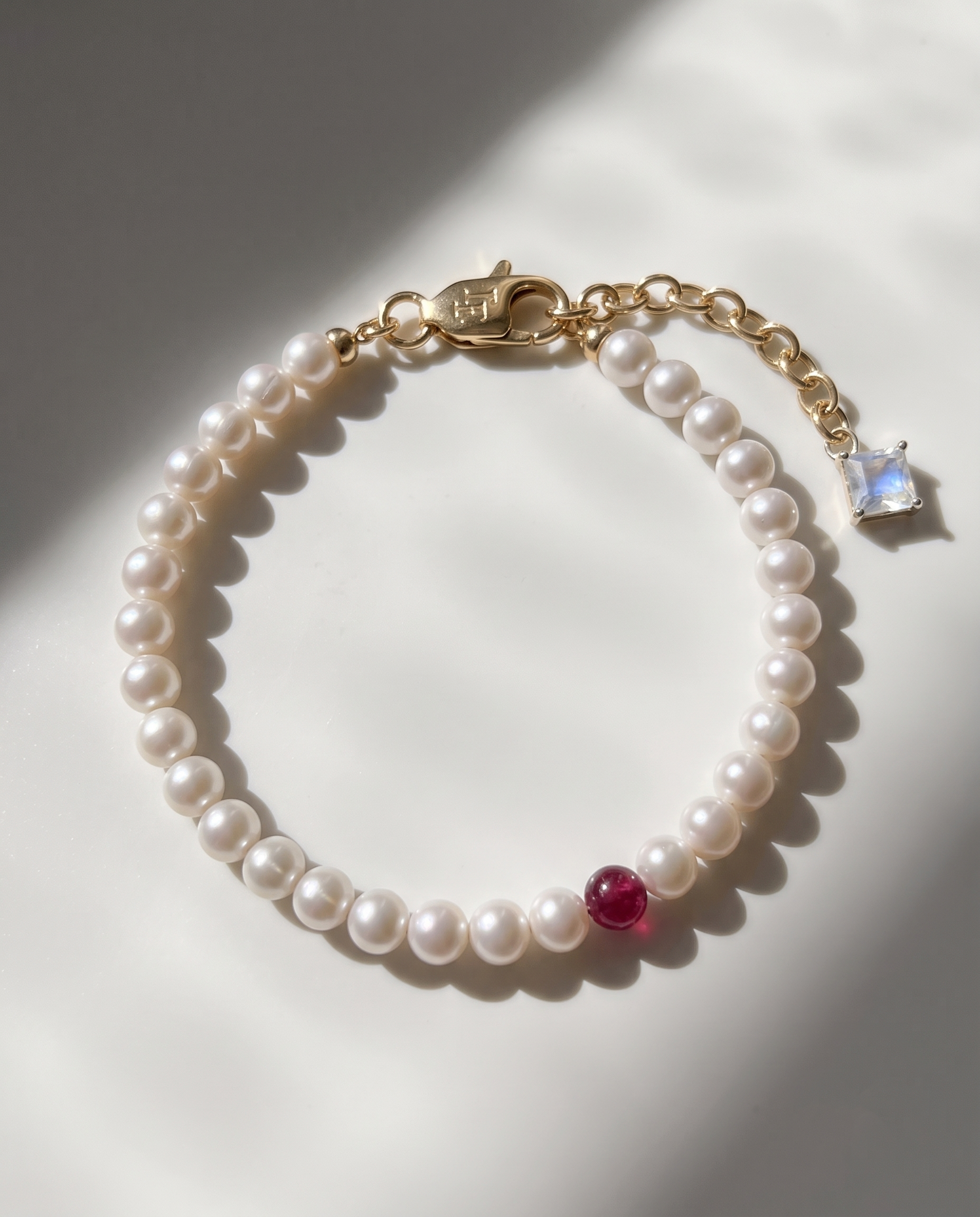 Caesura Pearl Rubellite Bracelet