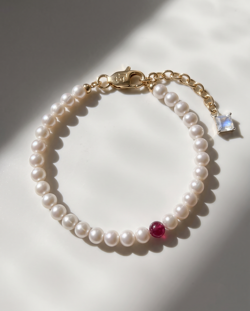 Caesura Pearl Rubellite Bracelet