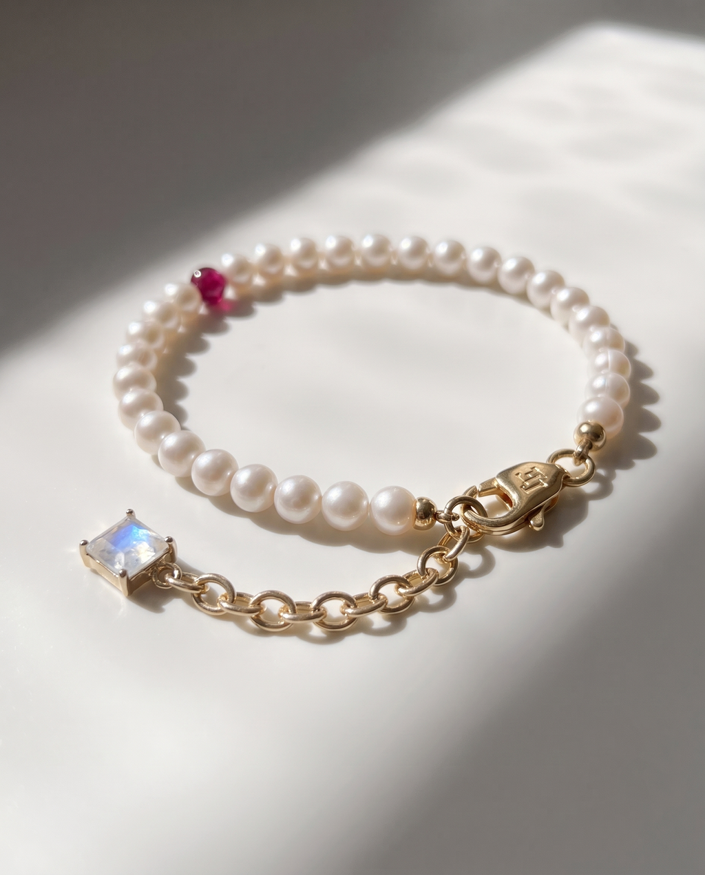 Caesura Pearl Rubellite Bracelet