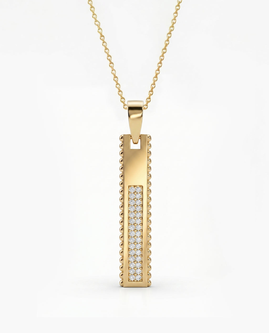 Ingot Pendant Pavé