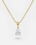 Pear Solitaire Pendant