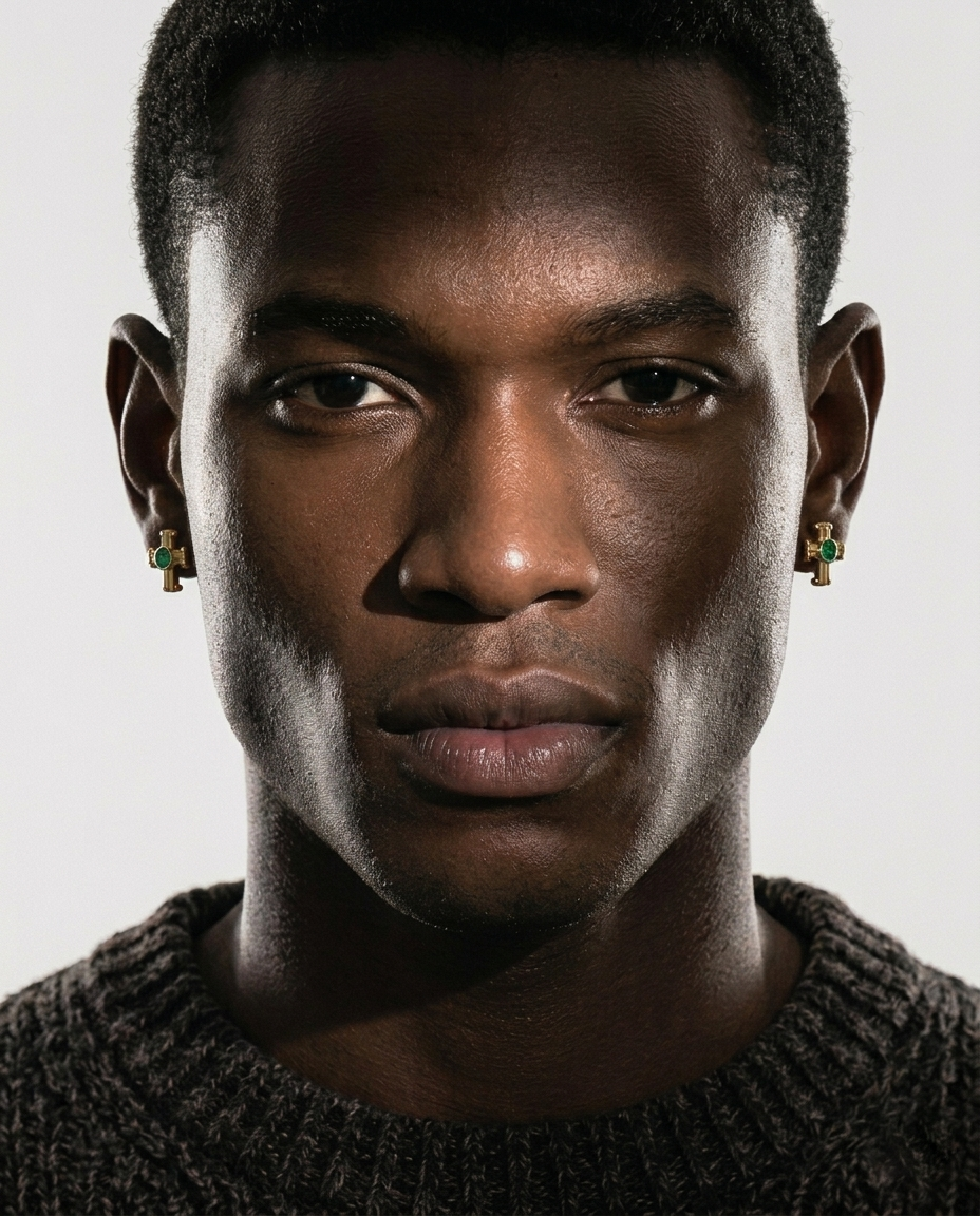 Rivet Ear Cross Studs